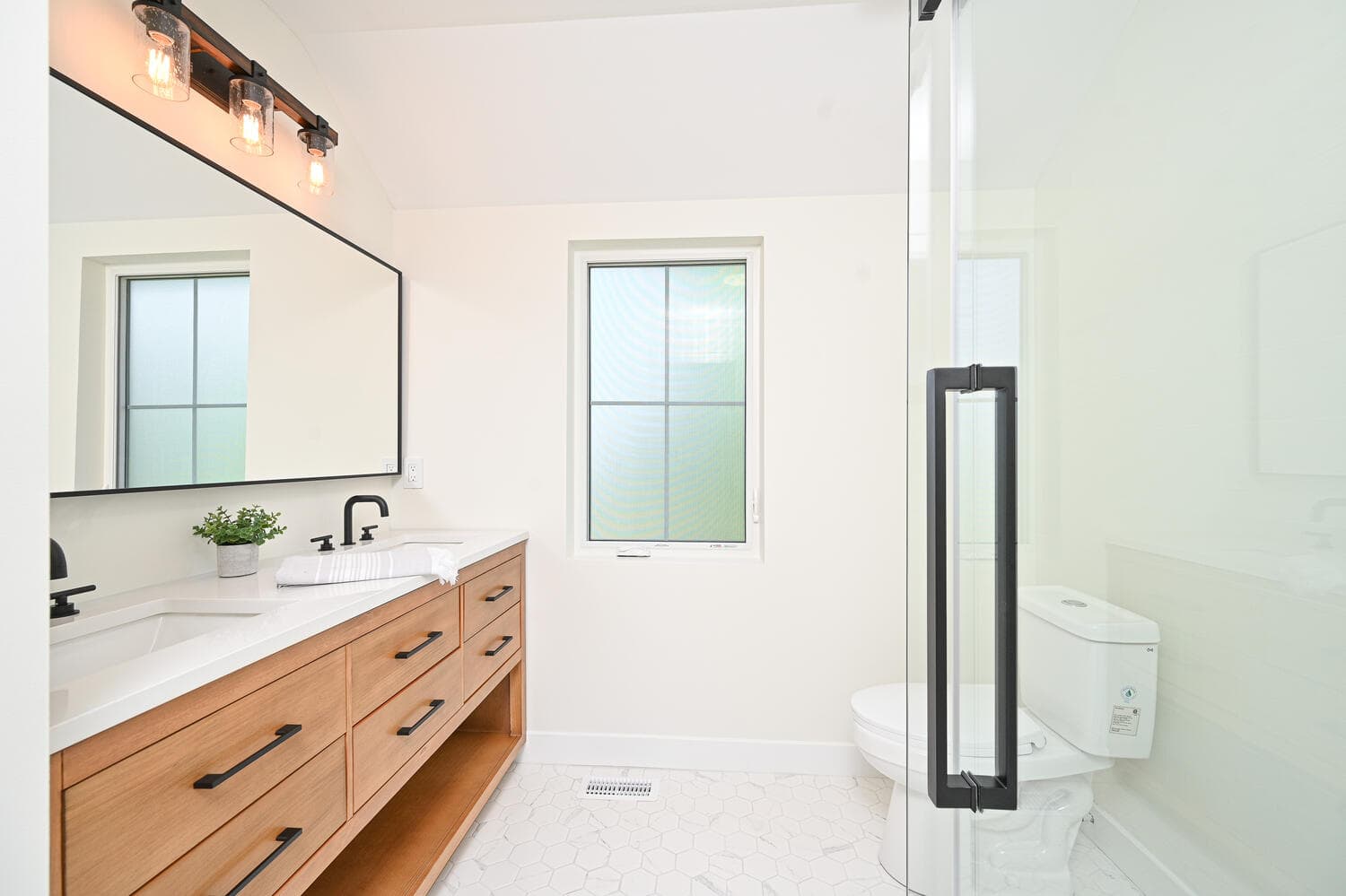 Modern accessible bathroom renovation